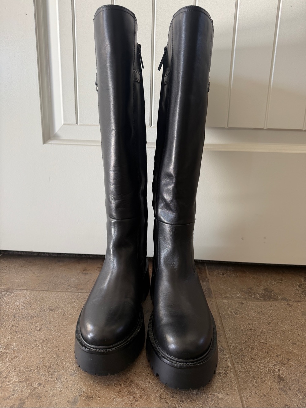 EUC Sam Edelman Black Leather Elayna Knee High Boot - Picture 3 of 13